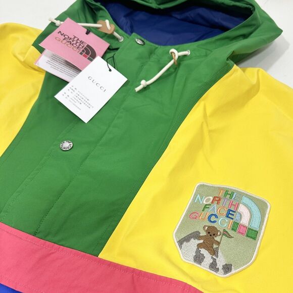 Gucci x The North Face XL Windbreaker Rain Anorak Jacket Color Block NWT - Picture 3 of 14